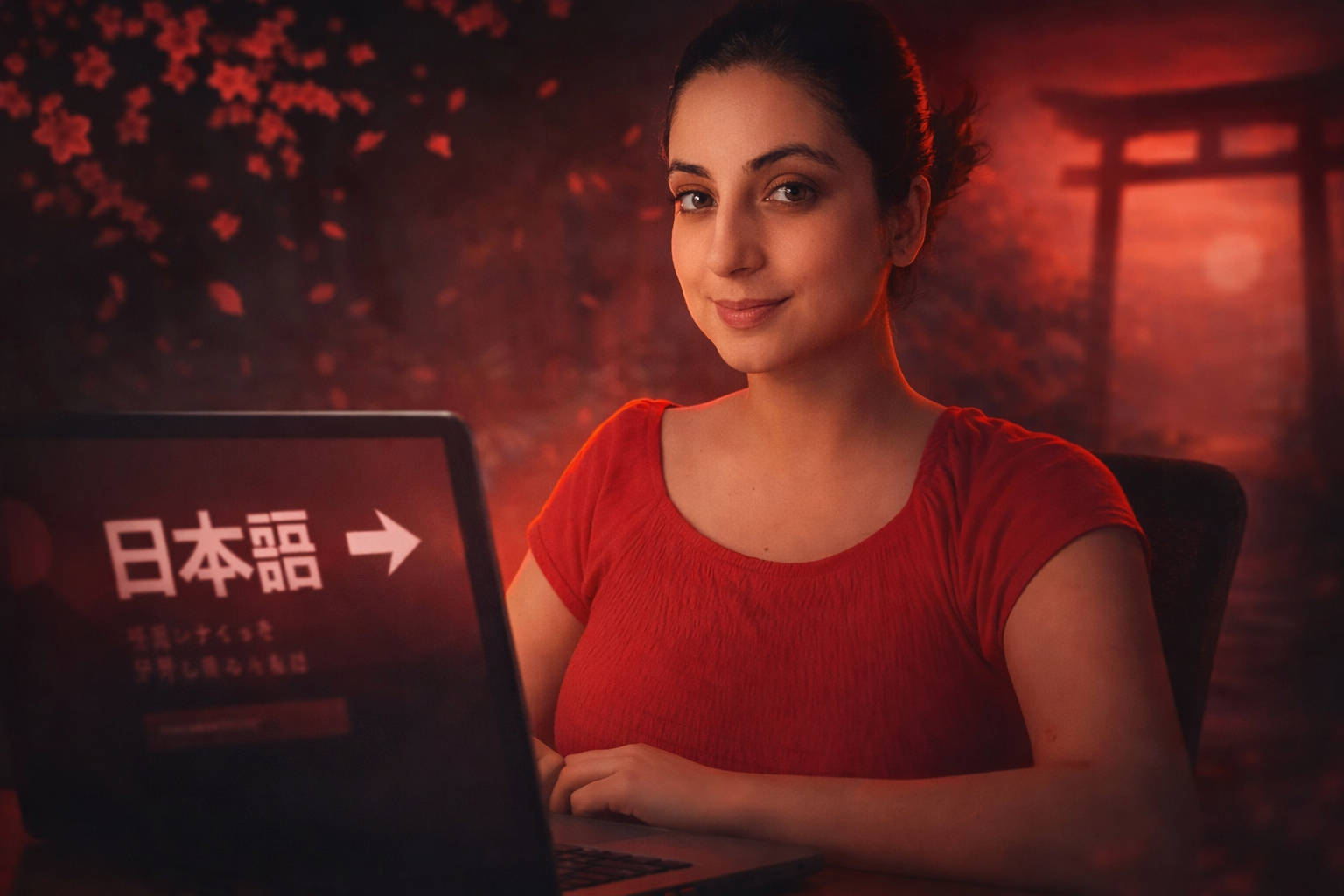 Lavanya teaching Japanese